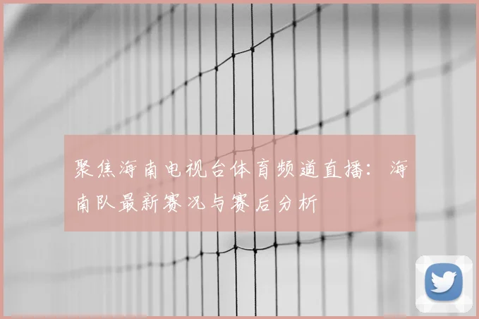聚焦海南电视台体育频道直播：海南队最新赛况与赛后分析